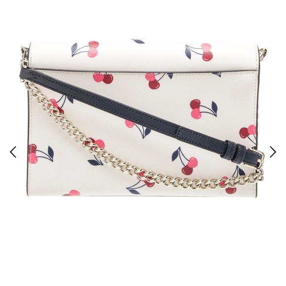 Kate Spade Cherry Print Crossbody Bag with Navy Strap - Picture 3 of 6